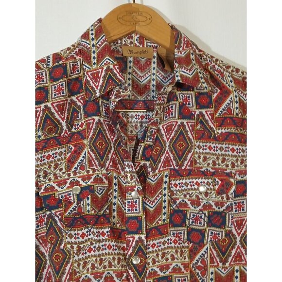 Girls XL Wrangler Long sleeve Shirt Western Cowgirl Rodeo Pearl Snap - Picture 4 of 7